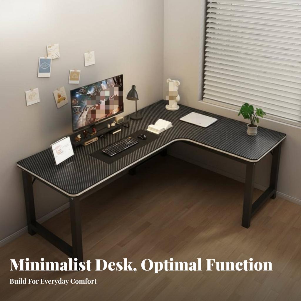 L-Shaped Desk with Hutch Two-Person Capacity Office Furniture Integrated Shelving Multi-Functional for ptiers