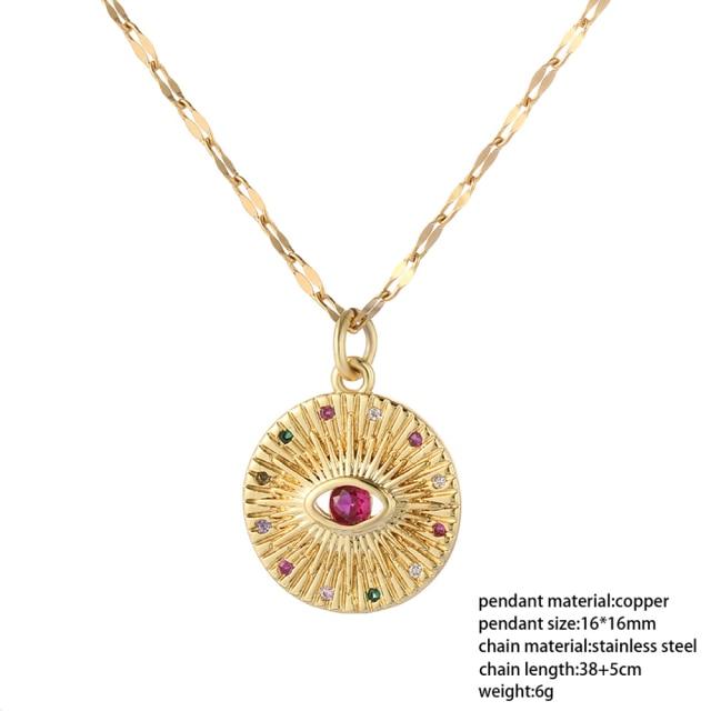 Ожерелье Boho Evil Bllue Eye для женщин и мужчин, ожерелье-воротник со змеиным всевидящим глазом, золотая подвеска, длинные цепочки, парное ожерелье в стиле панк