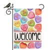 GEEORY Valentines Day Hearts Welcome Garden Ag 12 X 18 Inch - Hugs XOXO Be ... OOV IIC