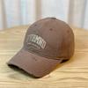 New Spring/Summer Breathable Distressed Soft-Top Slimming Baseball Cap for Women, Fashionable Versatile Casual Washed Vintage Duckbill Cap