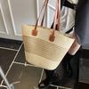 Large capacity woven straw vegetable basket bag women's summer 2025 new versatile leisure seaside vacation beach bag