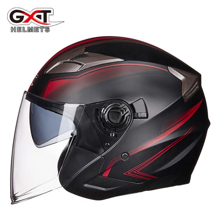 Мотошлем GXT Половина Лица ABS Мотоциклетный Шлем Электрическая Безопасность Двойной Визор Шлем Мото Шлем для Женщин/Мужчин Casco Moto #
