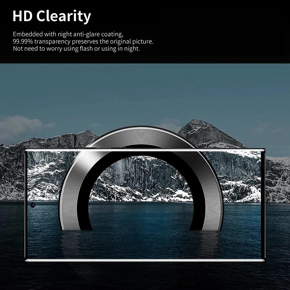 9D изогнутое защитное стекло для камеры Samung Galaxy S24 Ultra S23 FE S22 Plus A15 A25 A35 A55 A14 A24 A34 A54 Z раза 5 Z флип 6 кольцо Matel крышка объектива