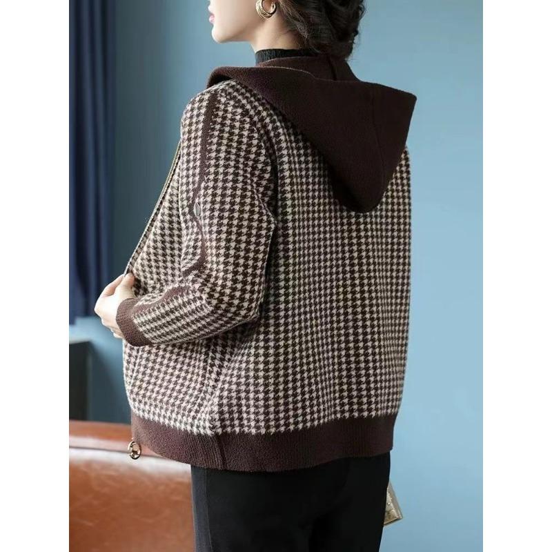 Короткое пальто для мам на осень и зиму для женщин среднего и пожилого возраста, свободное и модное, большого размера