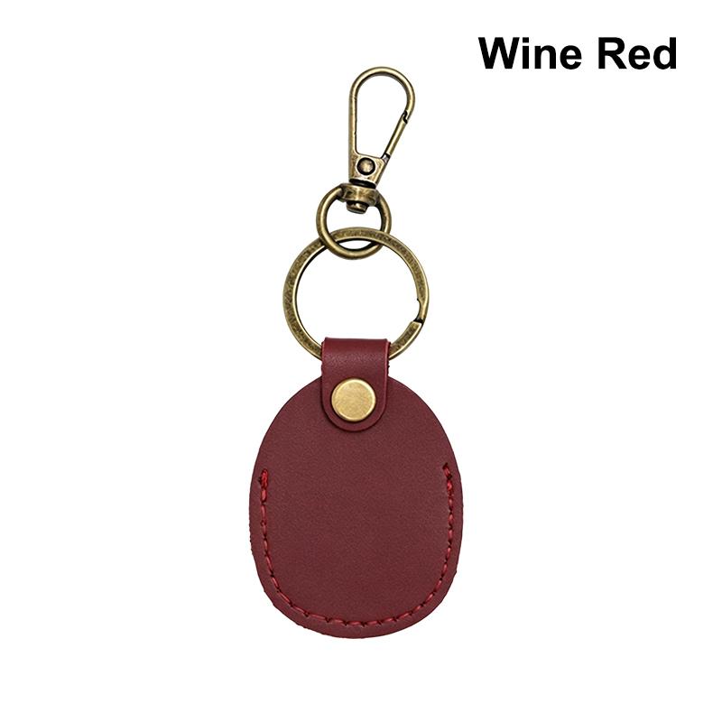 Keyring For Protective Case Retro High Quality Leather Keychain For Anti-Lost Tracker Locator Device Accessories