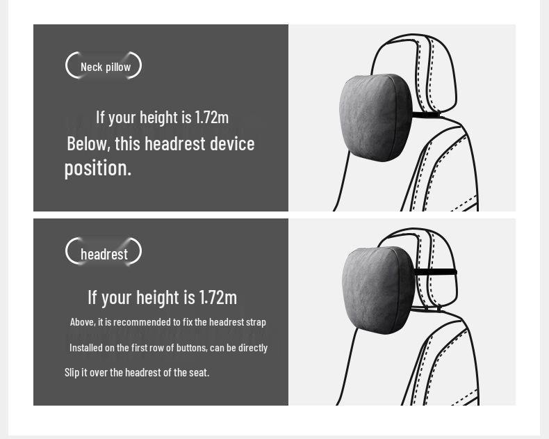 Mercedes-Maybach Style Headrest & Lumbar Support Pillow for E-Class/GLC/GLE/GLS