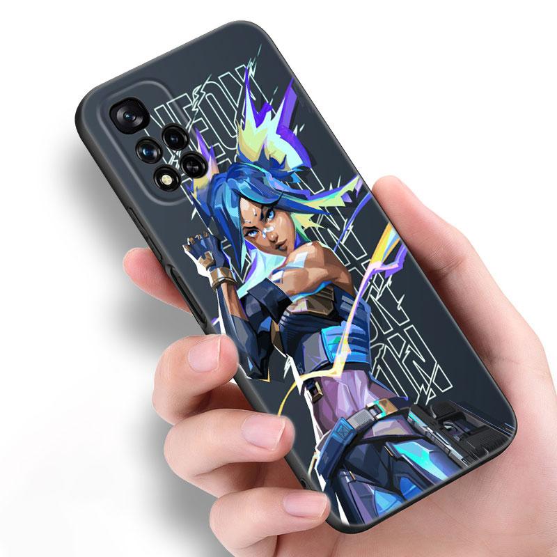 Черный силиконовый чехол для телефона Valorant Game для Xiaomi POCO X3 X4 NFC F5 M3 M4 M6 X5 X6 Pro F3 F4 GT 5G C55 C65 M5