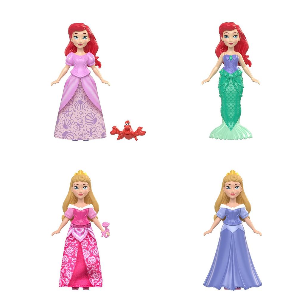 Mattel Disney Princess Dream Fashion Set Doll Set of 6 with Dress Up Play 3 Years Old and Up Multi HPD51 (Mini Accessories) Doll/House Play/Pretend