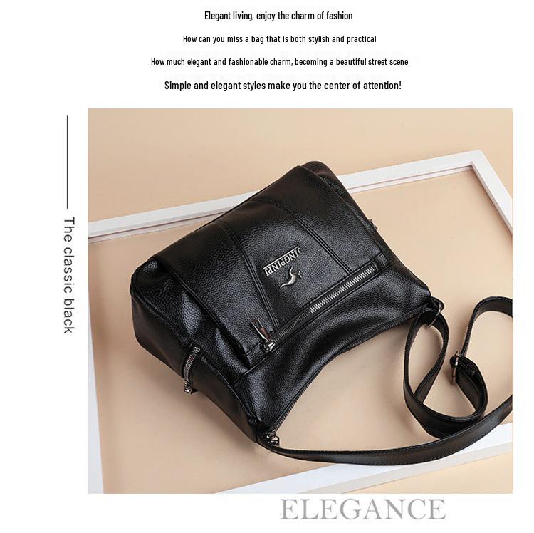 Женская сумка-мессенджер большой вместимости 2025 - Новая модная наплечная сумка для мам