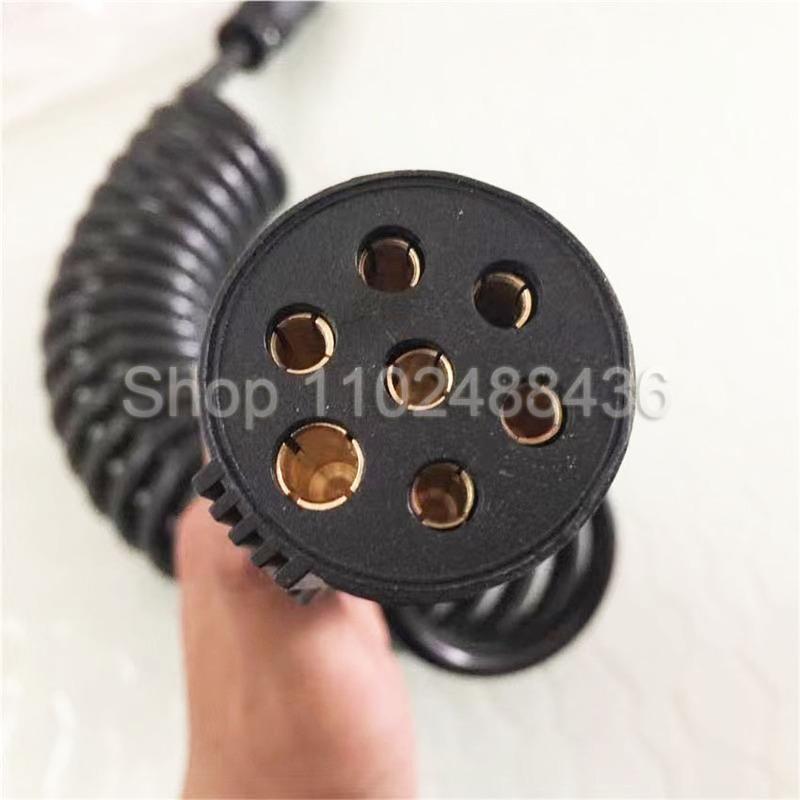 7-core Spiral Cable Semi-trailer Connection Cable Truck Trailer Cable Assembly Power Reel Trailer Breakaway Electrical Plugs