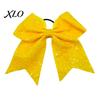 Stage Costume Accessories Sequins Hair Bows, Elastic Tie, Large Cheerleading Shiny Bows for Girls Band Ponytail Holder, Glitter Scrunchies Women Teens