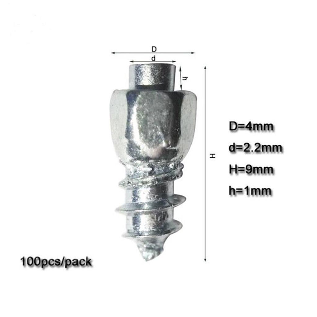  Snow Tire Studs Winter Tire Screws Ice Traction Spikes 200PCS Heavy Duty Steel Alloy Anti-Skid Screws for Car Truck Motorcycle with Drill Sleeve Easy