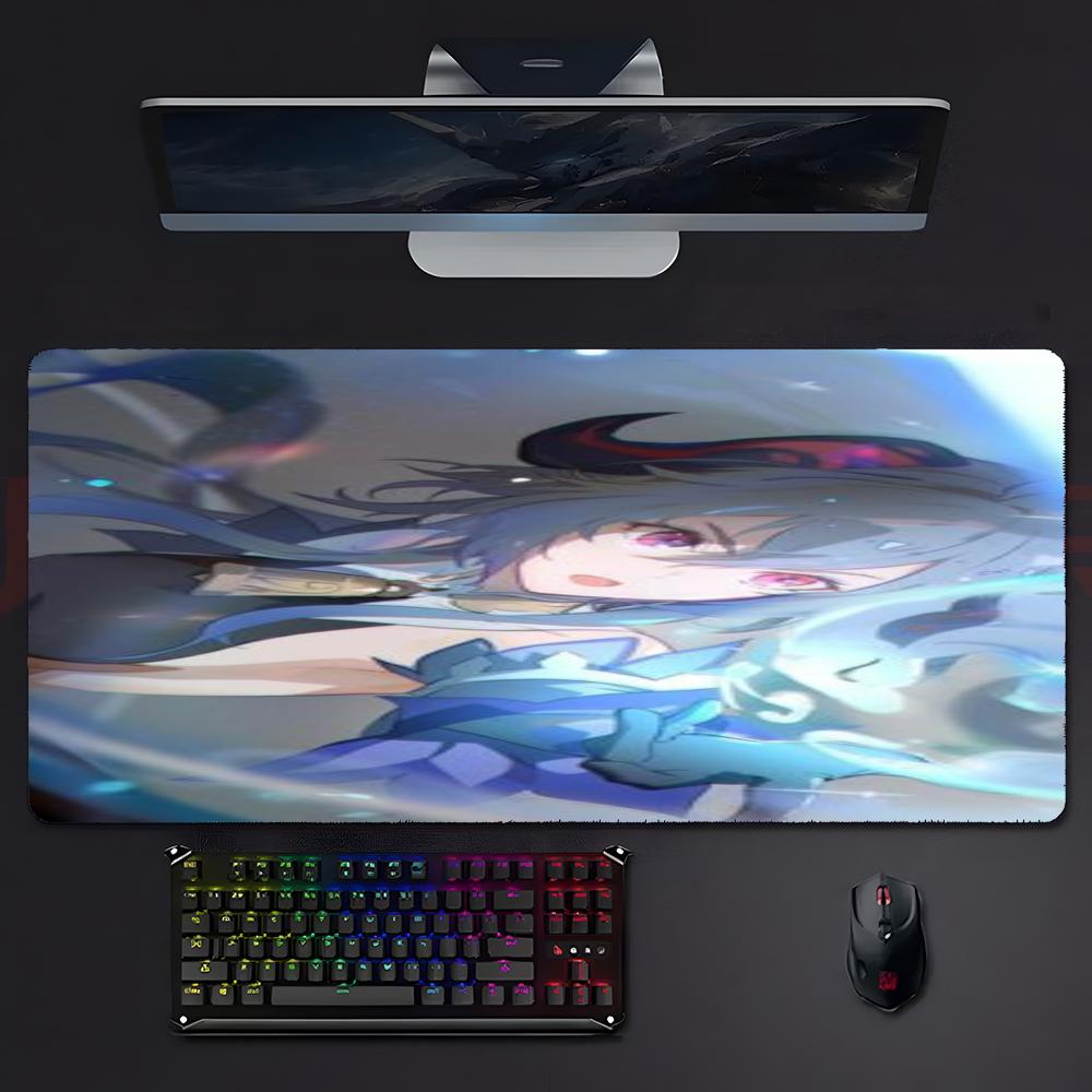 Game Fantasy Ggenshin Impact Mouse Pad Mousepad Large Gaming Lockedge Thickened Pc Table Desk Mat
