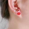 Серьги-тюльпаны с красным цветком, ювелирные изделия с имитацией жемчуга, элегантные, милые, очаровательные серьги