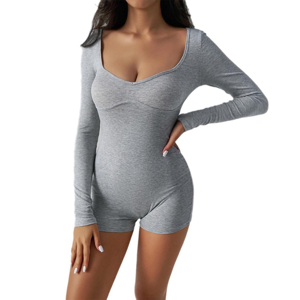 Осенне-зимний женский повседневный спортивный облегающий комбинезон для йоги