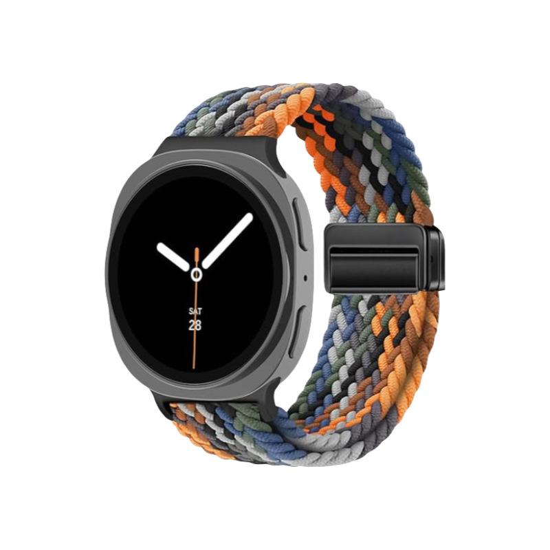 Magnetic Nylon Braided Strap for Samsung Galaxy Watch 8 44mm 40mm Smartwatch Bracelet Band for Galaxy Watch 8 Classic Watchband