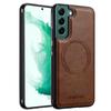 LC.IMEEKE For Samsung Galaxy S21 FE 5G Magnetic Case Leather TPU Back Cover