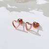 Minimalist Heart Stud Earrings for Girls 3 Metal Colors Available Simple Stylish Women Earrings Versatile Fashion Jewelry