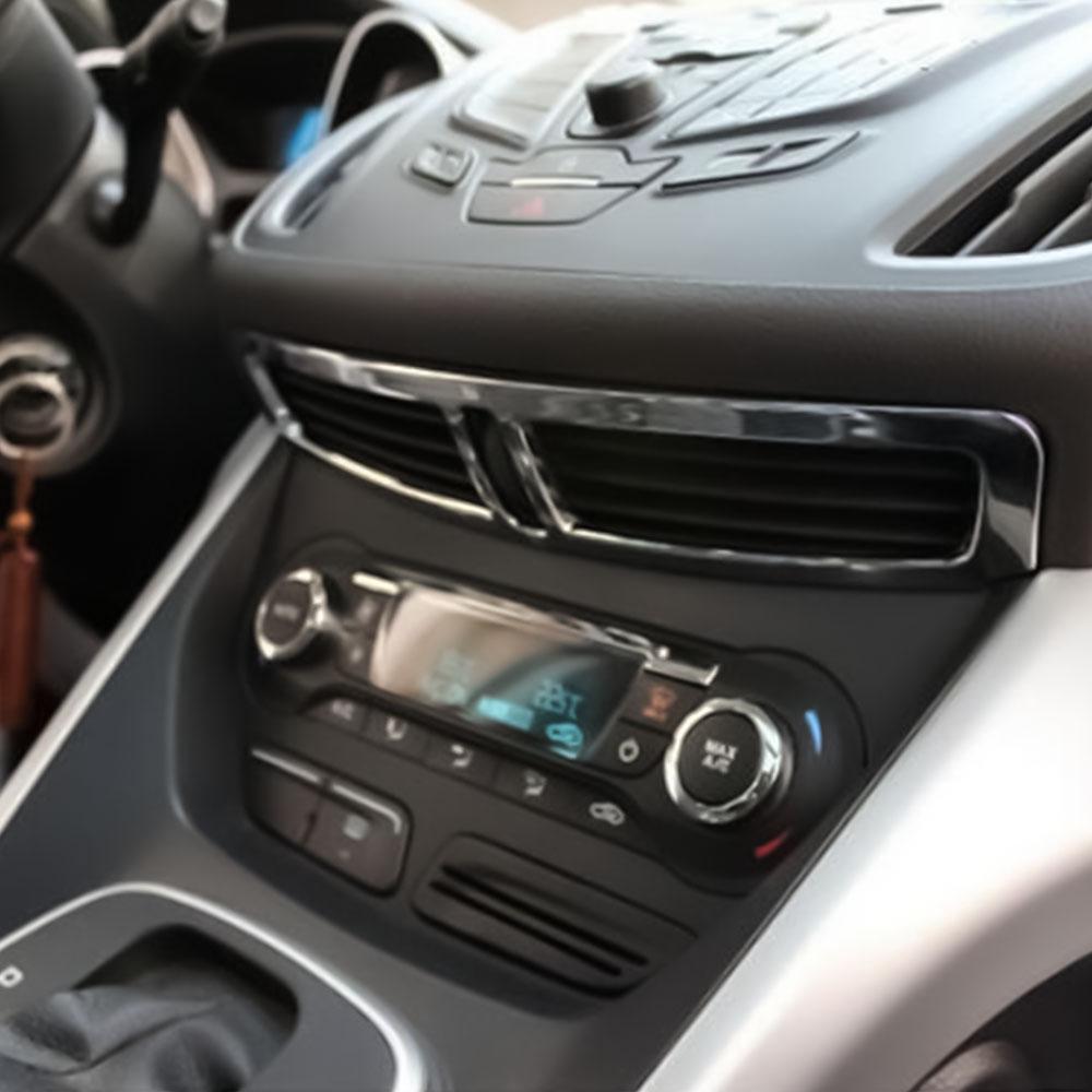 For Ford Kuga Escape 2013 - 2019 Center Console Air Conditioning Vent AC Outlet Cover Sticker Trim Car Interior Accessories