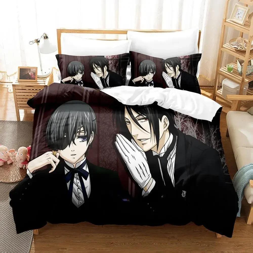 Новый комплект постельного белья Anime Black Butler Cool Sebastian Ciel Dakimakura для взрослых, пододеяльник, односпальный, двухспальный, из микрофибры