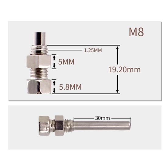 Термопара K-типа 1/2/3/4/5 м, датчик температуры 30 мм, измеритель температуры, резьба M8
