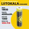 Перезаряжаемая литиевая батарея LiitoKala King4000-PCB 18650 4000 мАч