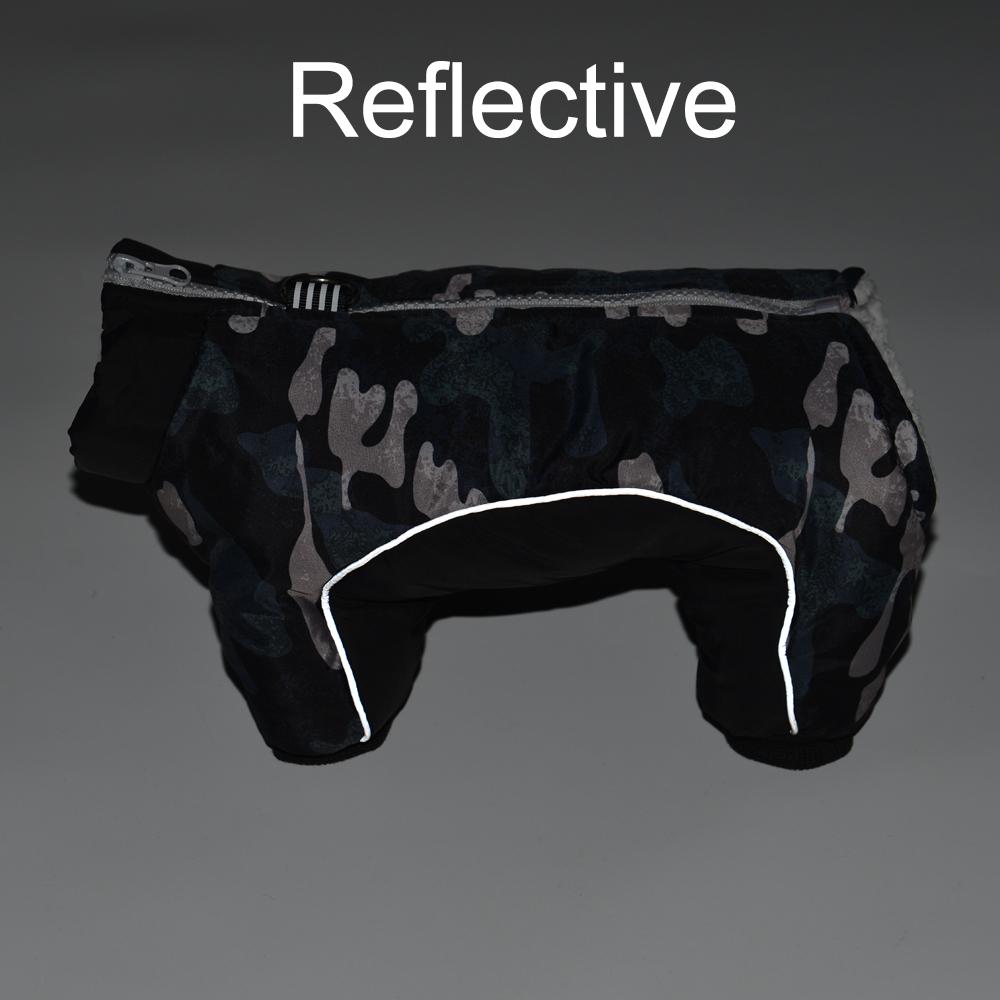 Dog Coat Pet Dogs Winter Warm Windproof Clothes Puppy Down Jacket Pet Clothes Four Legs Zipper Soft Dog Apparel Soft Dog Coat Jumpsuit for Dogs Cats