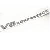 Chrome Black V8 KOMPRESSOR Plastic Car Trunk Rear Sides Letters Badge Emblems Decal Sticker for Mercedes Benz AMG AG1 QQ26