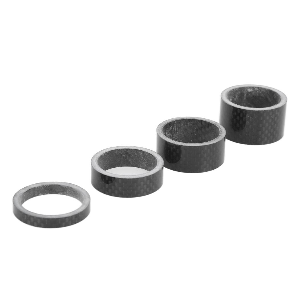 Bicycle Headset Washer Full Carbon Fiber Bike Front Fork Stem Spacer Fit for 1.1 Inch Front Fork4pcs