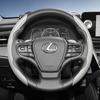 Suitable for Lexus Carbon Fiber Texture Steering Wheel Cover with Segmented Quick-Release Design, Durable, for Models Such as Rx Nx E Gx Lbx Ux Is QY5