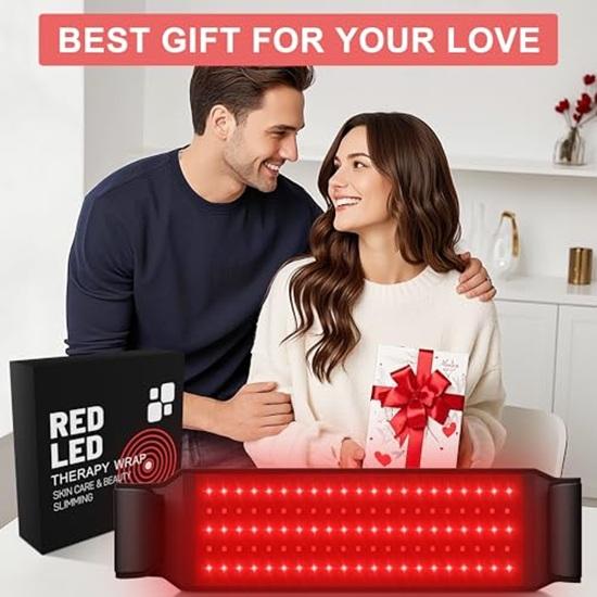 Красный свет для тела 5 уровней света Инфракрасная тепловая терапия Пояс-обертывание для облегчения боли в спине, пояснице и мышцах 660 нм 850 нм Светодиодное устройство с таймером