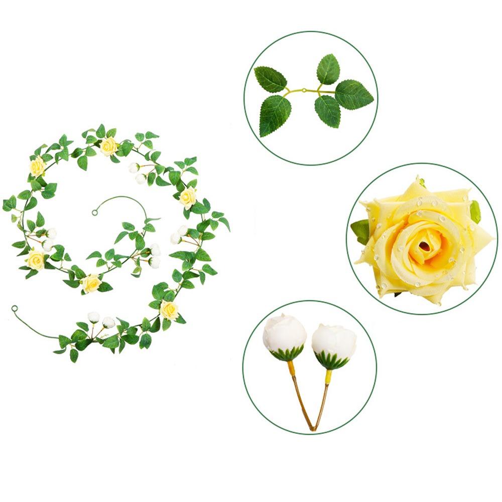 Spring Artificial Rose Vine Handmade Rose Wall Hanging Simulation Rose Vine  Wedding Party