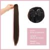 Long Straight Claw Clip Ponytail Brown Black Mixed Pink Synthetic Ponytail Ponytail Wig for Women