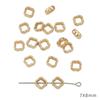 30-50Pcs Gold/Rhodium Plated CCB Loose Space Beads Star Flower Beads for Bracelet Necklace DIY Jewelry Making Beads