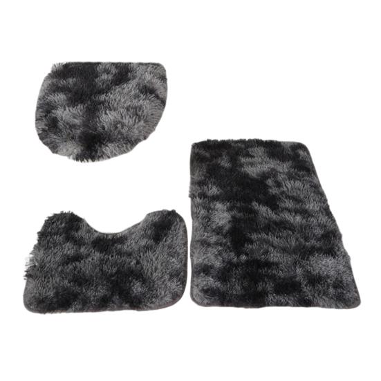 3 шт./компл., набор ковриков для ванной комнаты, супер мягкий коврик из микрофибры для ванной, U-образный контурный коврик, набор крышек для унитаза, нескользящие коврики для ванной, комплект