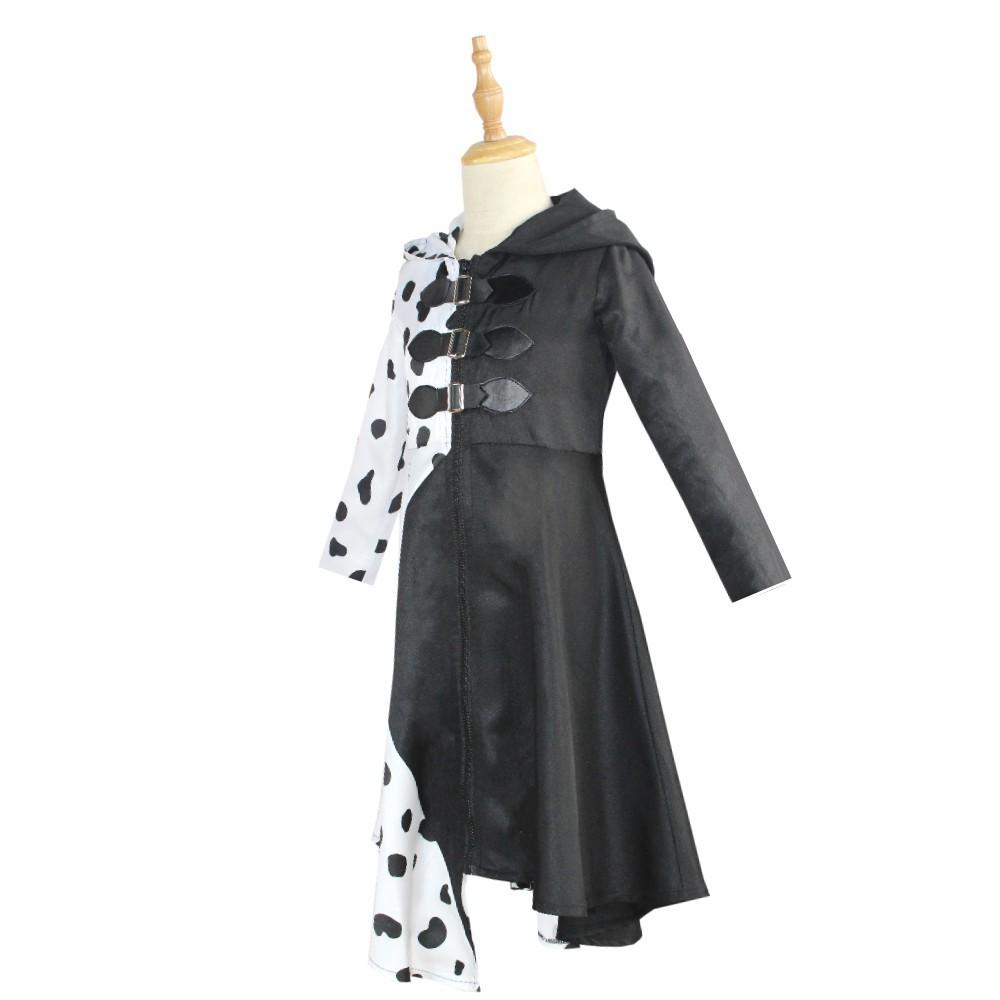 Film101Loyal dog cos Black and White Witch Cruella ·Deville cosplay Clothing