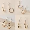 Metal Alloy Circle Earrings For Women Fashionable Geometric Design Gift For Occasions