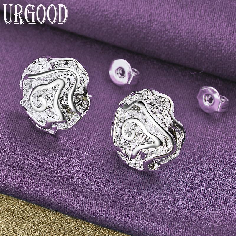 Серьги-розы из стерлингового серебра 925 пробы, свадебные украшения с подвесками