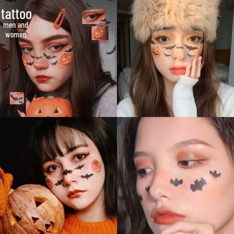 Детские наклейки-татуировки с героями мультфильмов на Хэллоуин — милые тыквы, привидения, черепа, водонепроницаемые и прочные