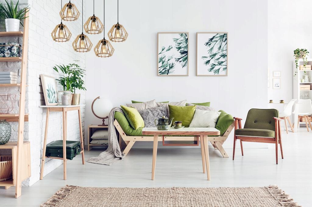 MODERN WOODEN LED CEILING HANGING LAMP