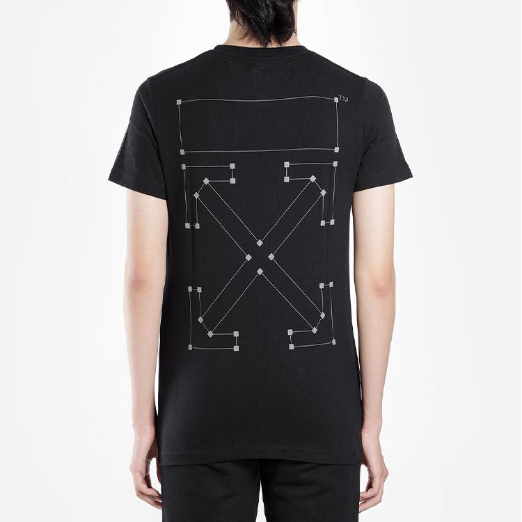 Off-White FW19 Футболка с коротким рукавом с логотипом Arrow, мужские топы, черный OMAA027E191850011091