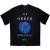 Men's New Order Substance 1987 Oversized Boxy Tee Vintage T-shirt  Black