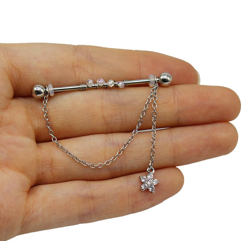 Gaibei Европейский и Американский Трансграничный Пирсинг Уха Перемычки и Кости Цепочки Ногтей