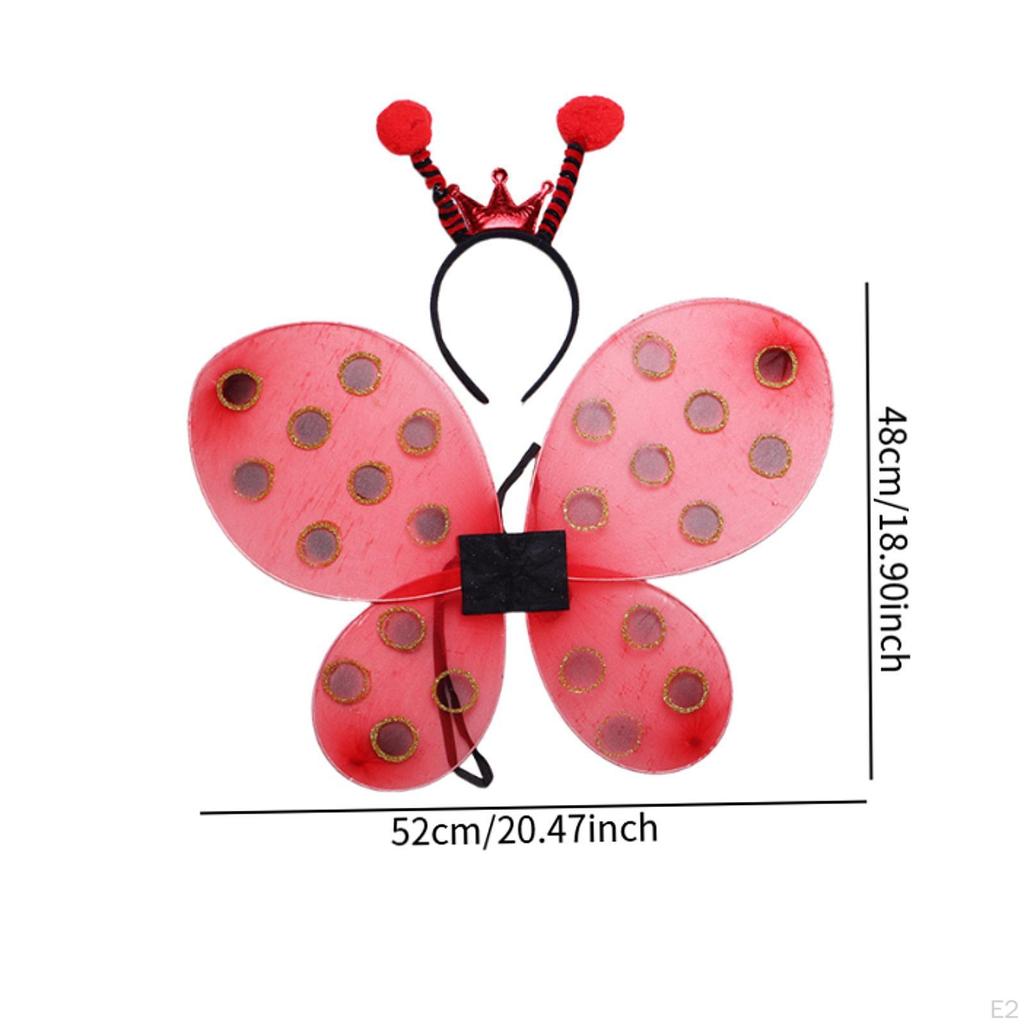 Костюм крыльев божьей коровки для маскарада, Хэллоуина, карнавала, дня рождения, фестиваля