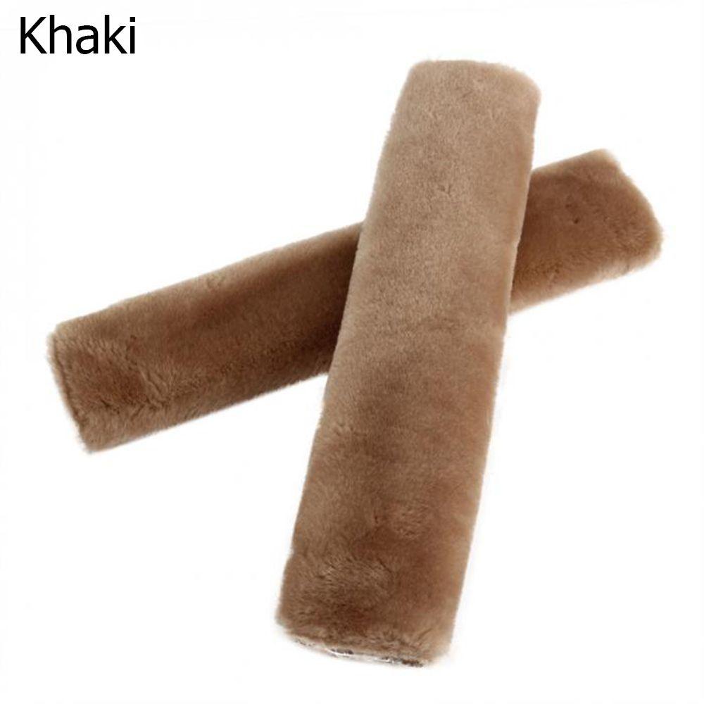 2 Pcs/Set Fashion Soft Auto  Harness Cover Plush Car Seatbelt Shoulder Pad  Seat Belt
