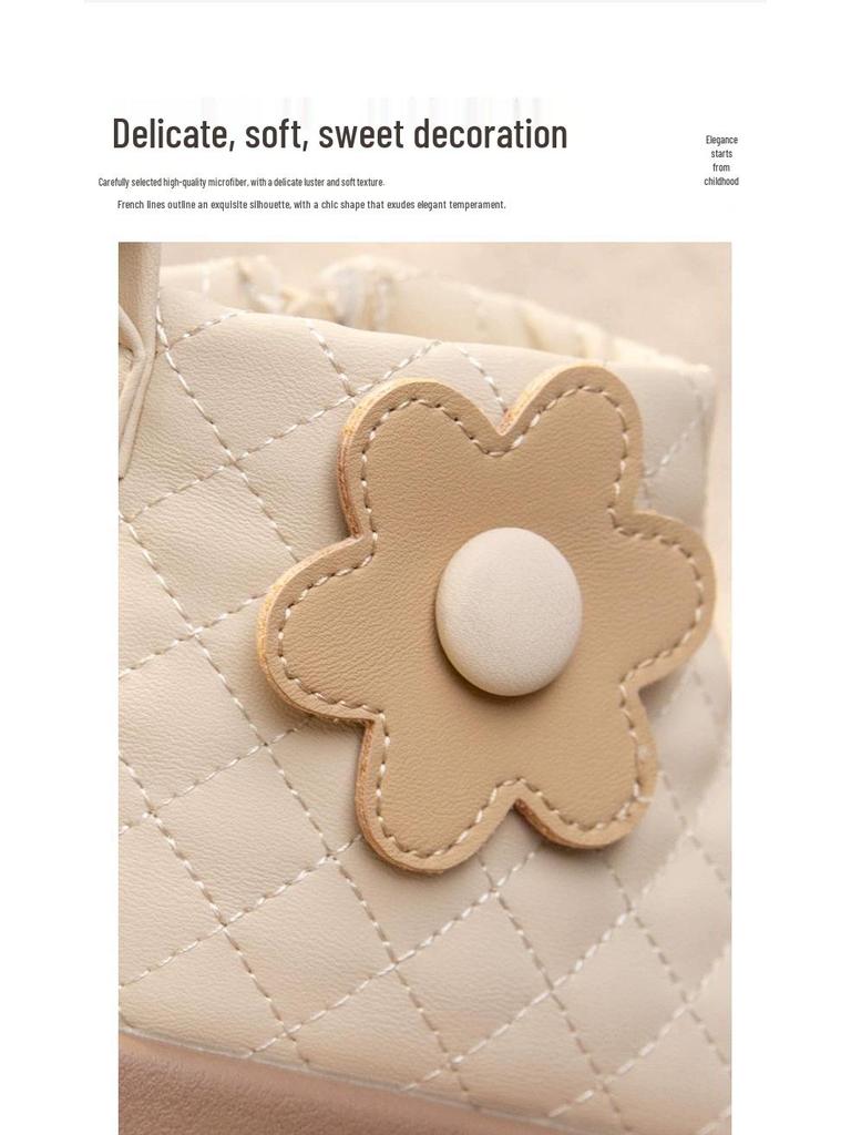 Женские ботинки Мартинсы - Теплые, Велюровые, С цветочным принтом, Кожаные, Короткие ботинки на Осень и Зиму