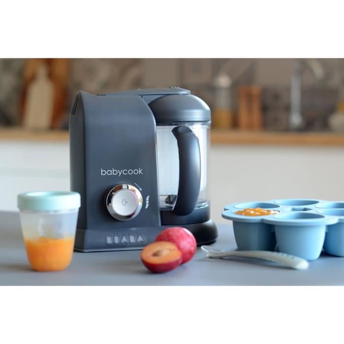 BÉABA - Babycook Solo - Robot Bébé 4 en 1 Mixeur-Cuiseur - Cuisson Vapeur - Dark Grey