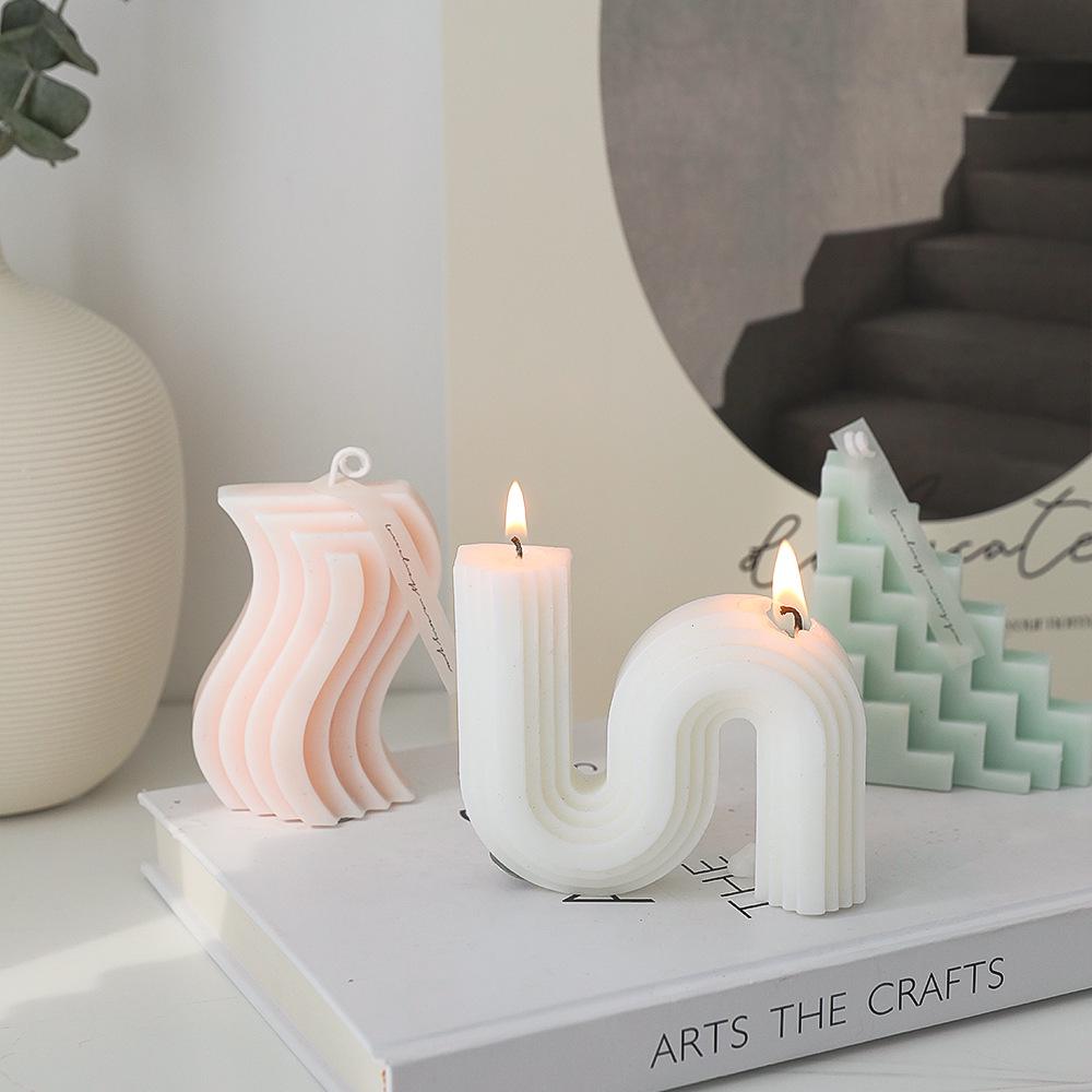 DIY Geometric Soy Wax Aromatherapy Candle Set - Holiday Gift Box