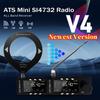 AMNVOLT V4 ATS MINI Радио с усилителем для наушников Полнодиапазонное DSP-радио Портативный AM FM Радиоприемник для прогулок, походов, кемпинга