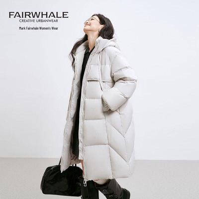 Женское зимнее длинное пуховое пальто-пуховик с капюшоном Mark Fairwhale 2025